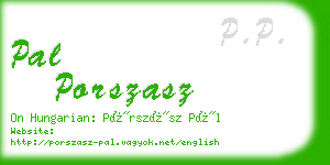 pal porszasz business card